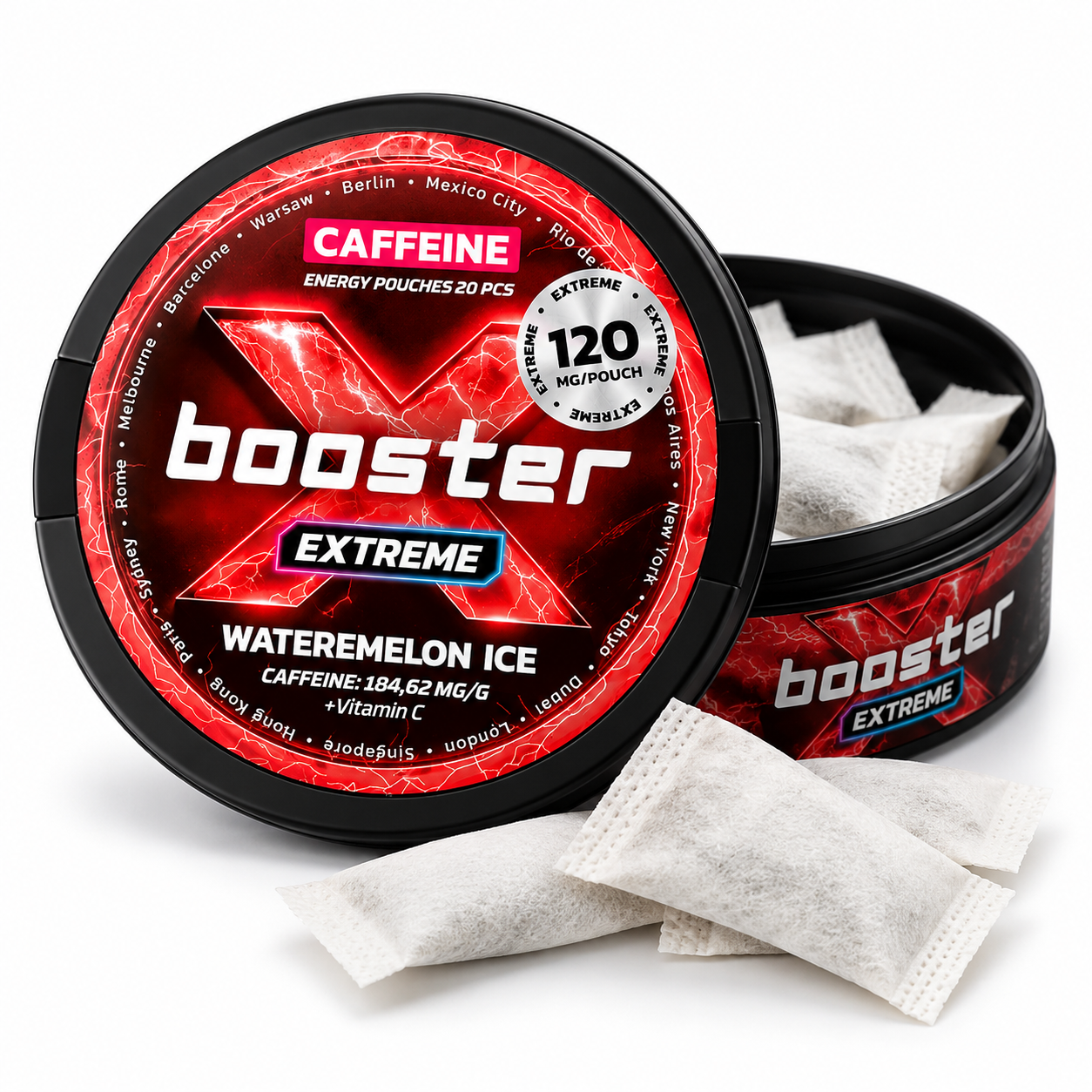 X-Booster Energy Pouches 120mg Koffein - Watermelon Ice